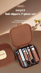 Anti-Splash Nail Clipper Set – 7 PCS Manicure Protection Tools