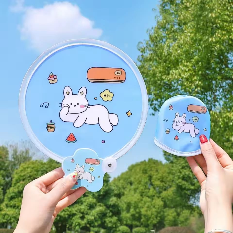 Japanese Style Collapsible Flying Disk cum Portable Folding Fan