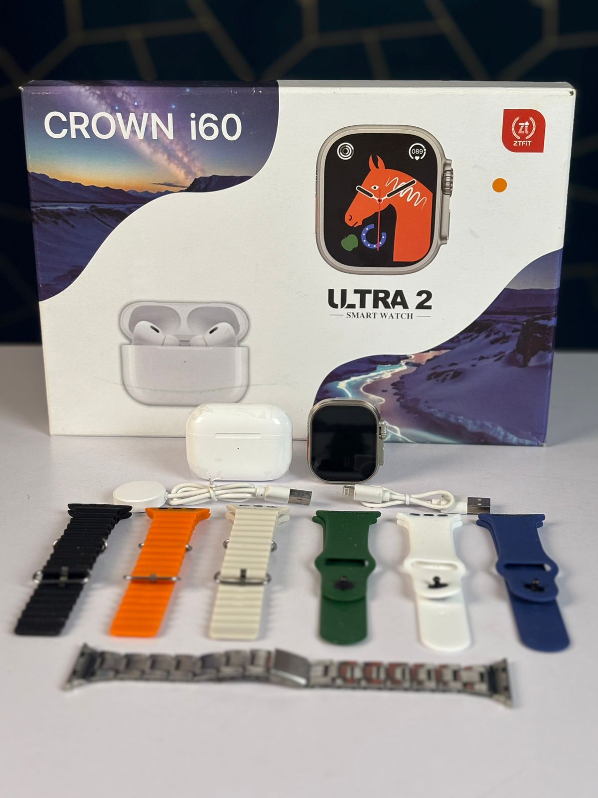CROWN i60 Ultra 2 Smartwatch Combo
