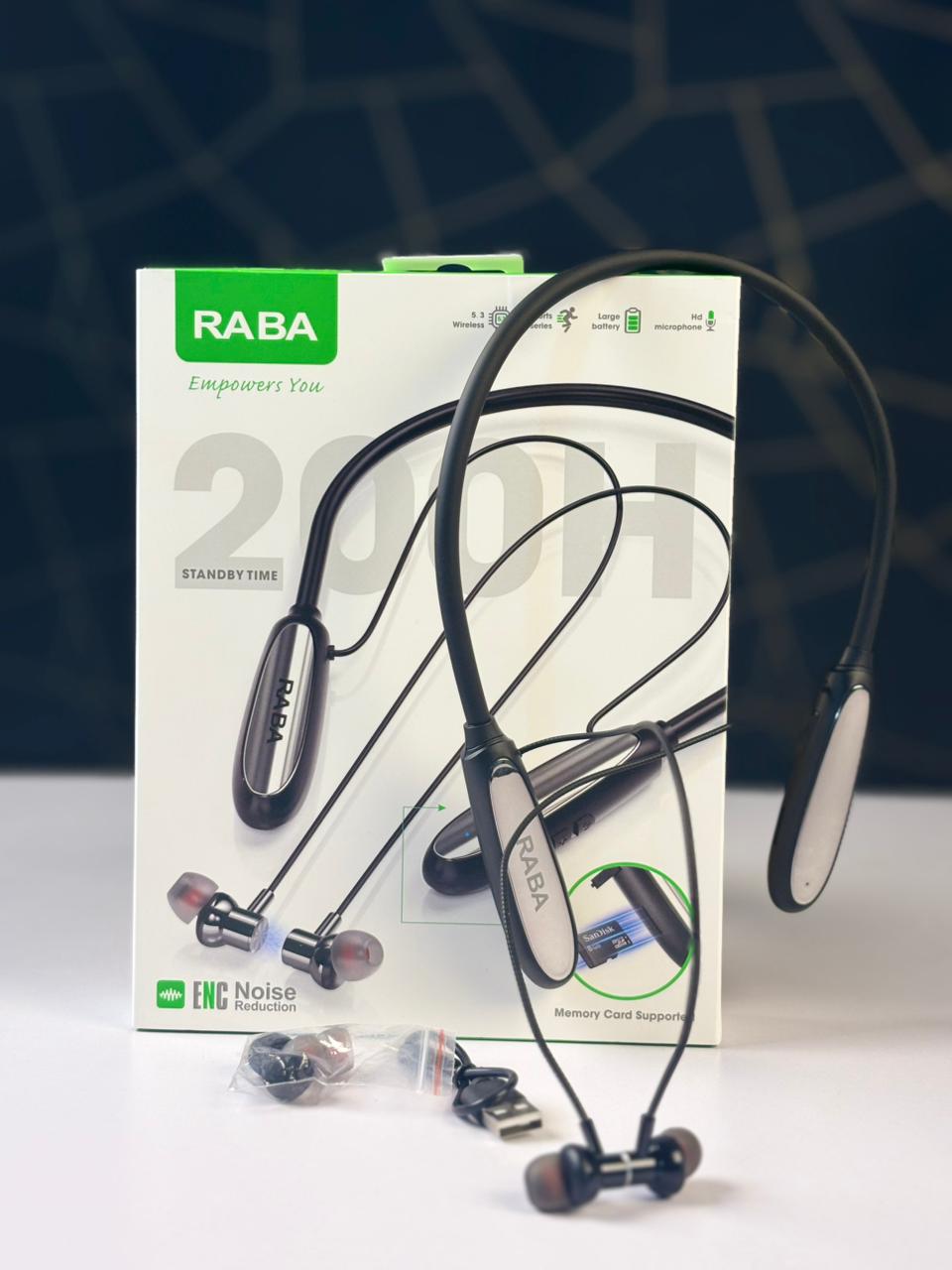 RABA E120 ENC Display Neckband 200Hours standby