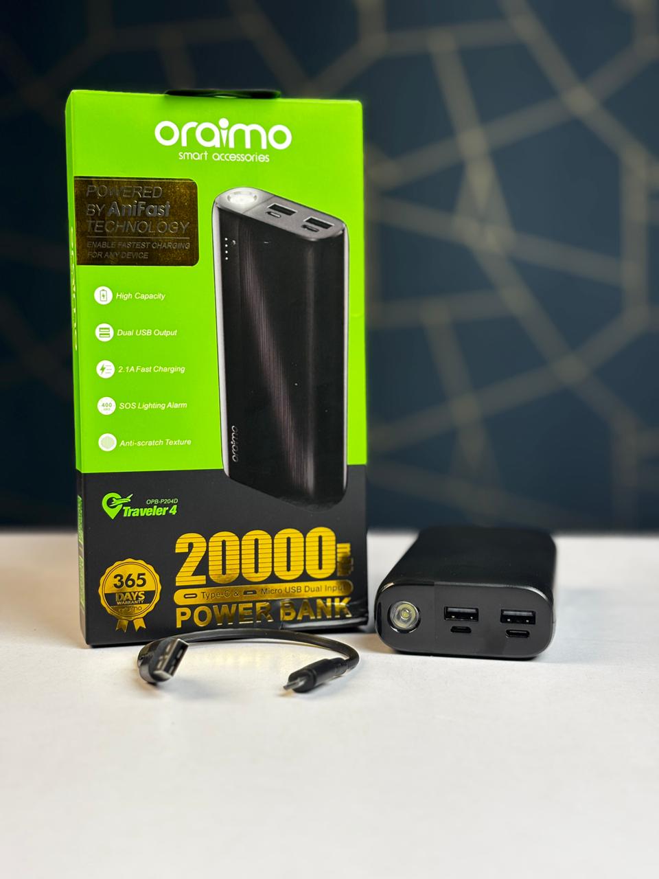 Oraimo Traveler 4 OPVP420 Power Bank 20000 mAh