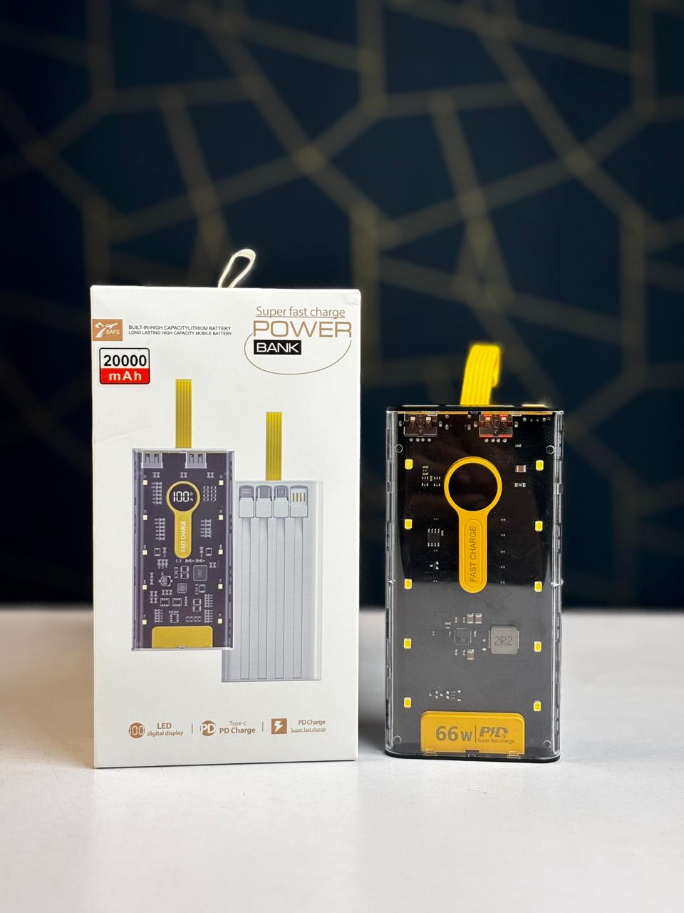 Transparent Power Bank 20000 mAh