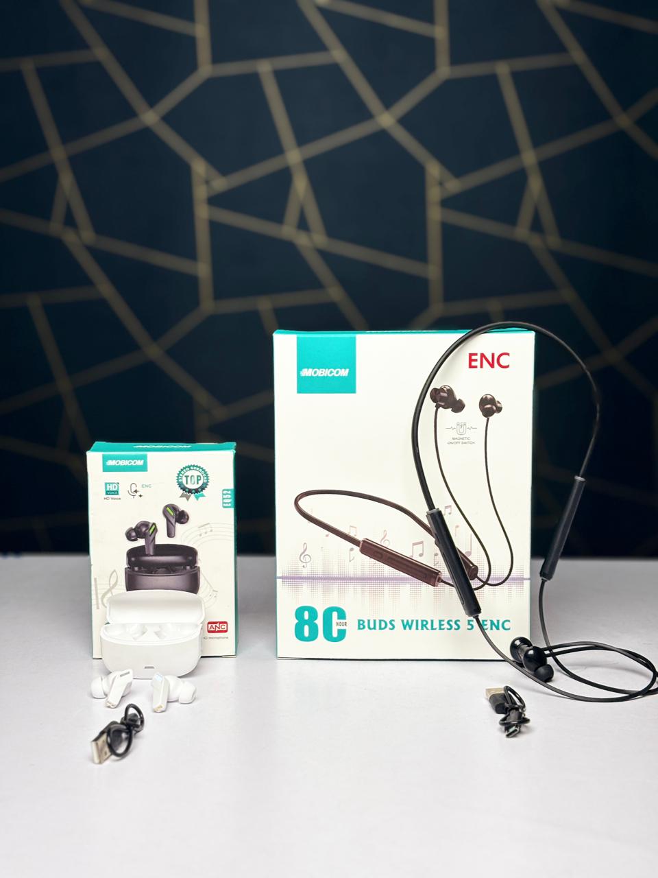 Mobicom Sound Combo: Wireless Earbuds 20H & Wireless Neckband 80H