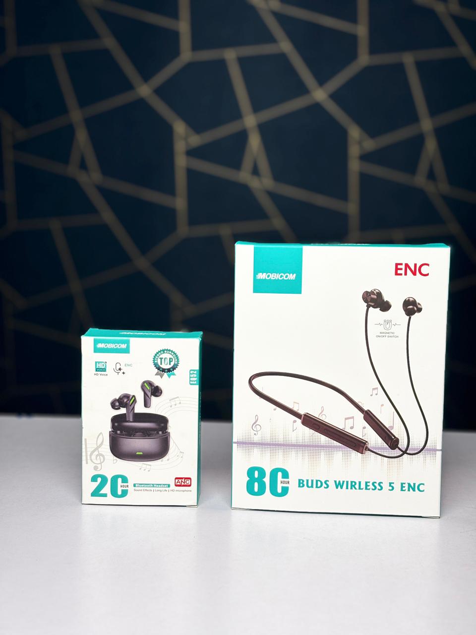 Mobicom Sound Combo: Wireless Earbuds 20H & Wireless Neckband 80H