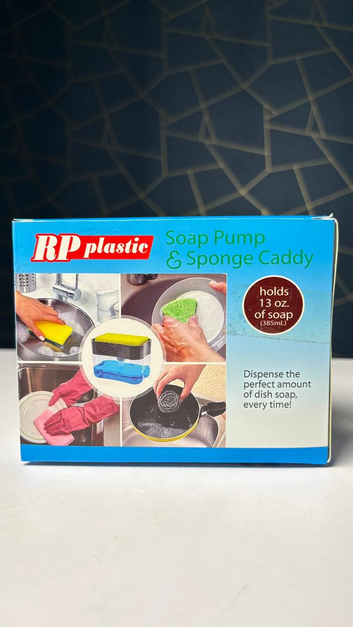 Soap Pump And Sponge Caddy (2-in-1)
