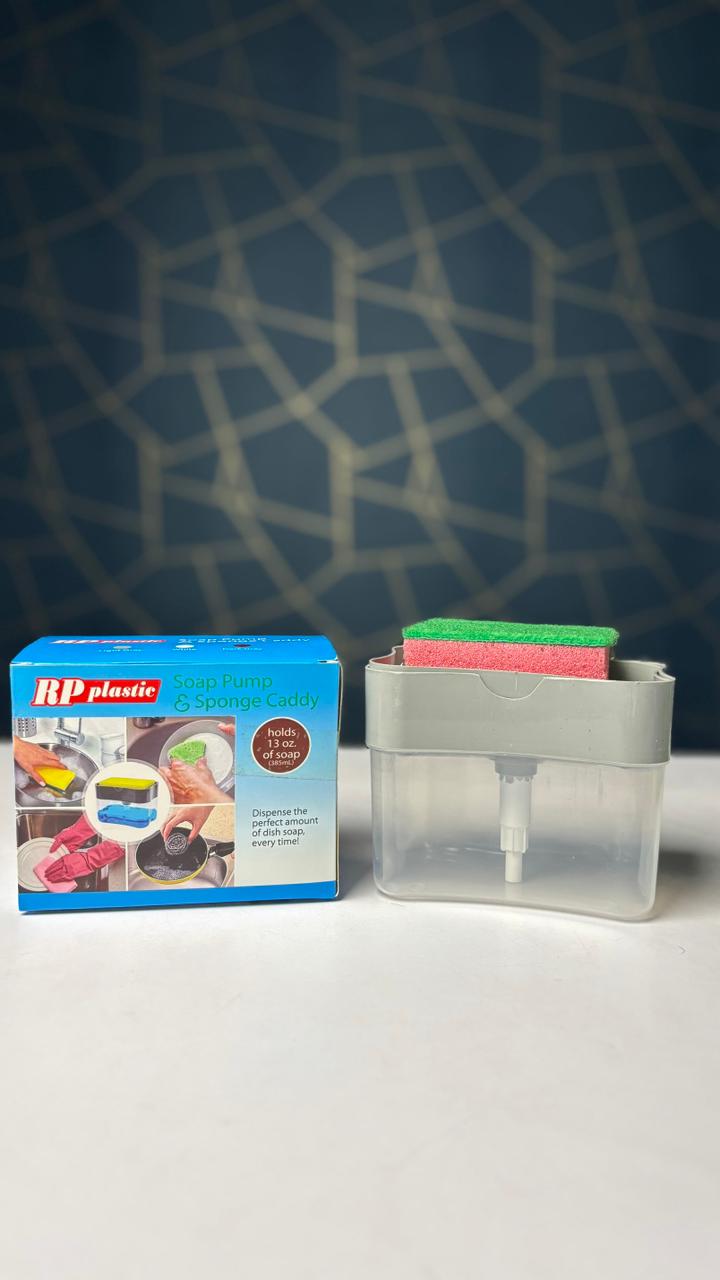 Soap Pump And Sponge Caddy (2-in-1)