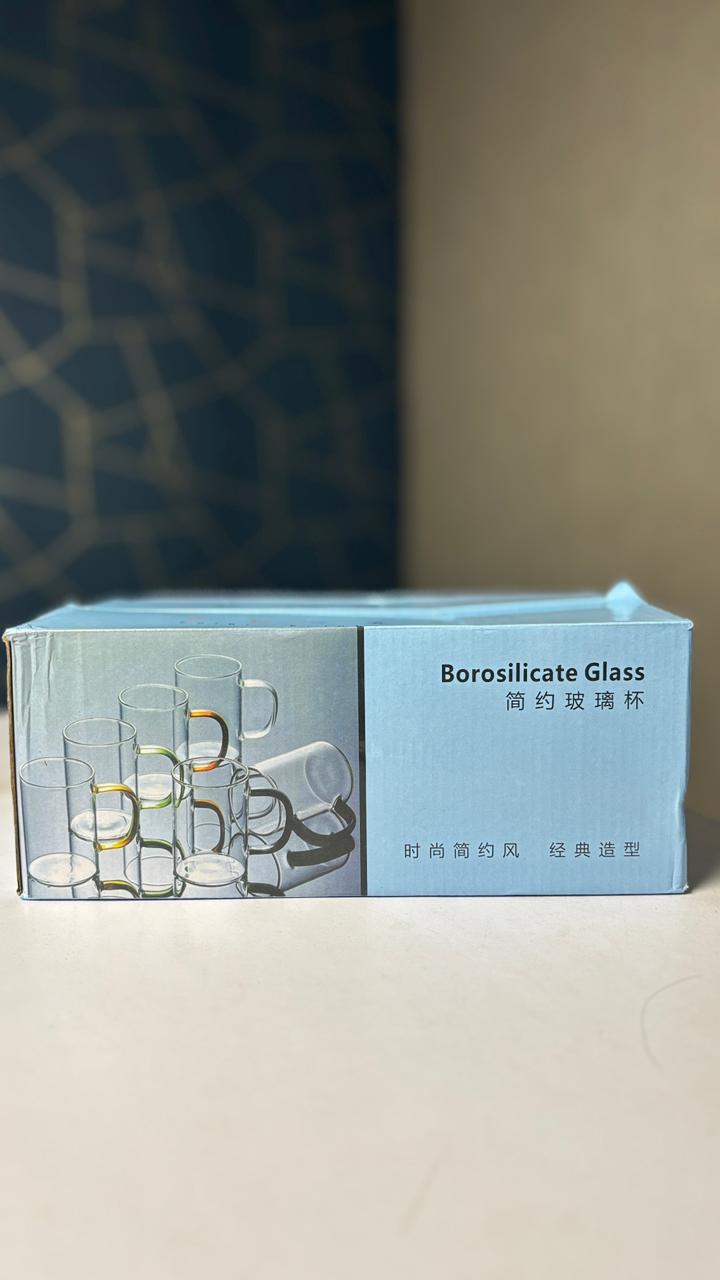 Heat-Resistant Borosilicate Glass Coffee Mug Set
