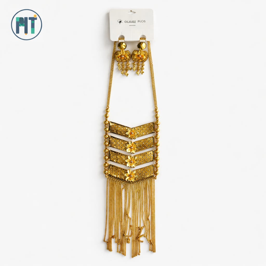 Long Dubai Design Setting Gold Sita Haar Set