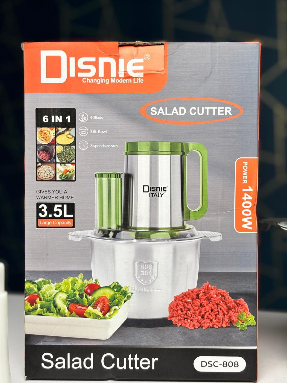 Disnie 6-in-1 DSC-808 Electric Salad Cutter And Food Chopper