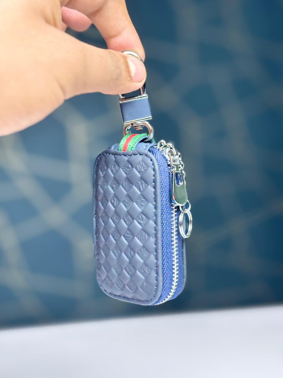 Braided Leather Car Key Holder