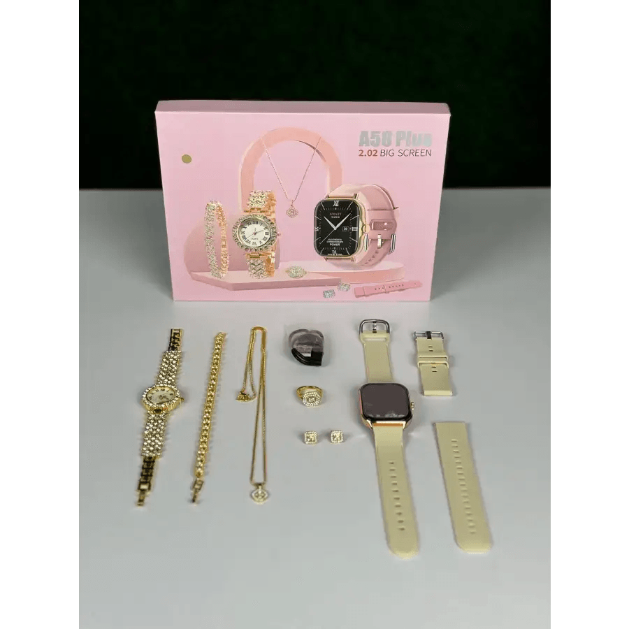 A58 Smartwatch & Jewellery Set - HT Bazar