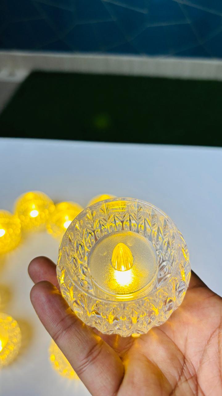 Round LED Crystal Candle Light 120Tk/Pcs
