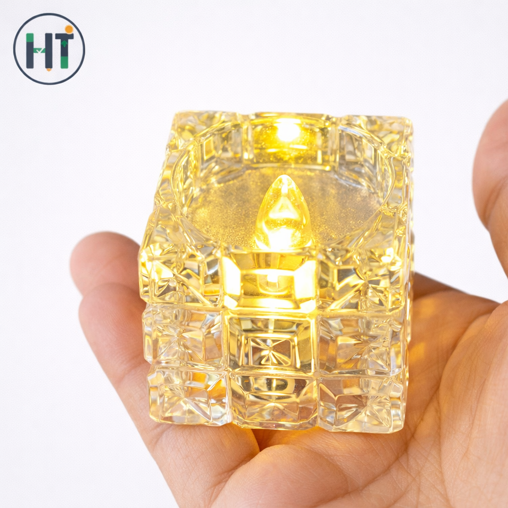 Crystal Cube LED Candle Tealight 99Tk/Pcs