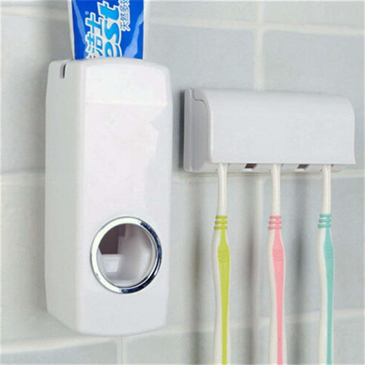 Automatic Toothpaste Dispenser with Toothbrush Holder - HT Bazar