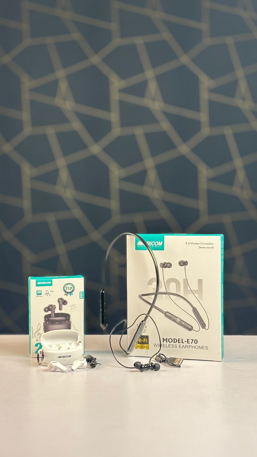 Mobicom Sound Combo: Wireless Earbuds 20H & Wireless Neckband-E70 30H