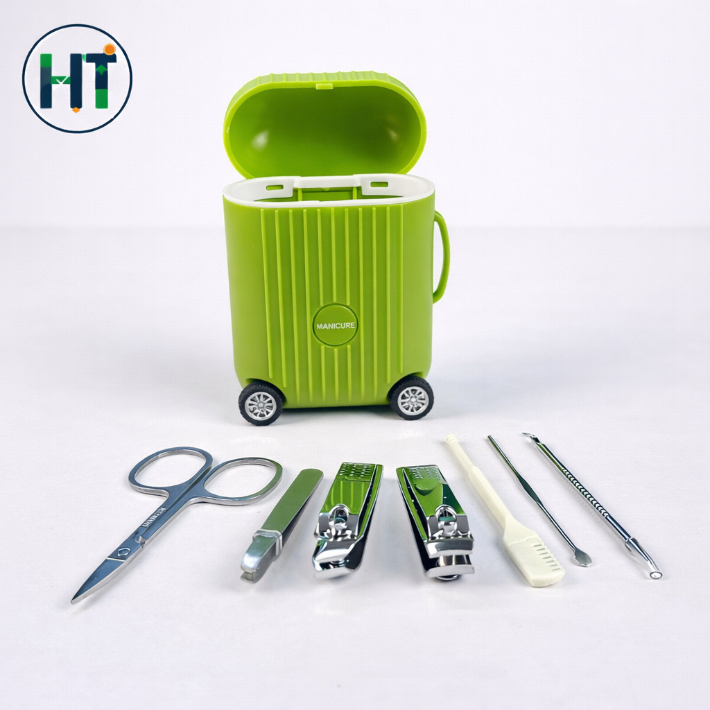 Portable Mini Manicure Kit Set with Travel Case – Stainless Steel Nail Care Tools