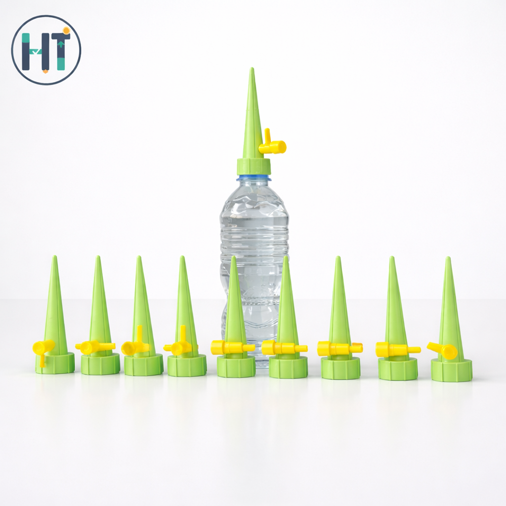 Green Plant Auto Watering Spike with Control Valve – Automatic Irrigation Dripper