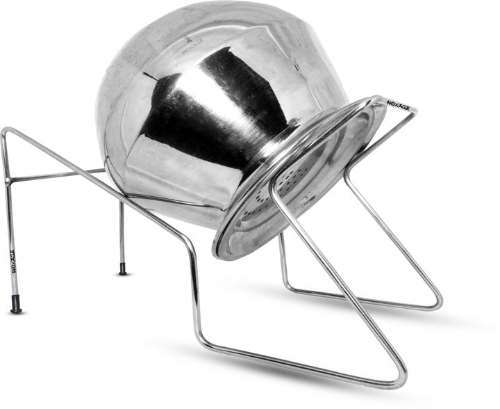 Stainless Steel Bowl Stand with Colander (Kitchen Draining & Washing Rack)