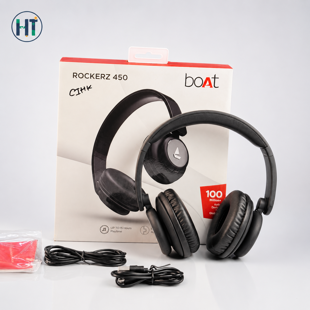 boAt Rockerz 450 Wireless Bluetooth Headphones – HD Sound with 40mm Dynamic Drivers