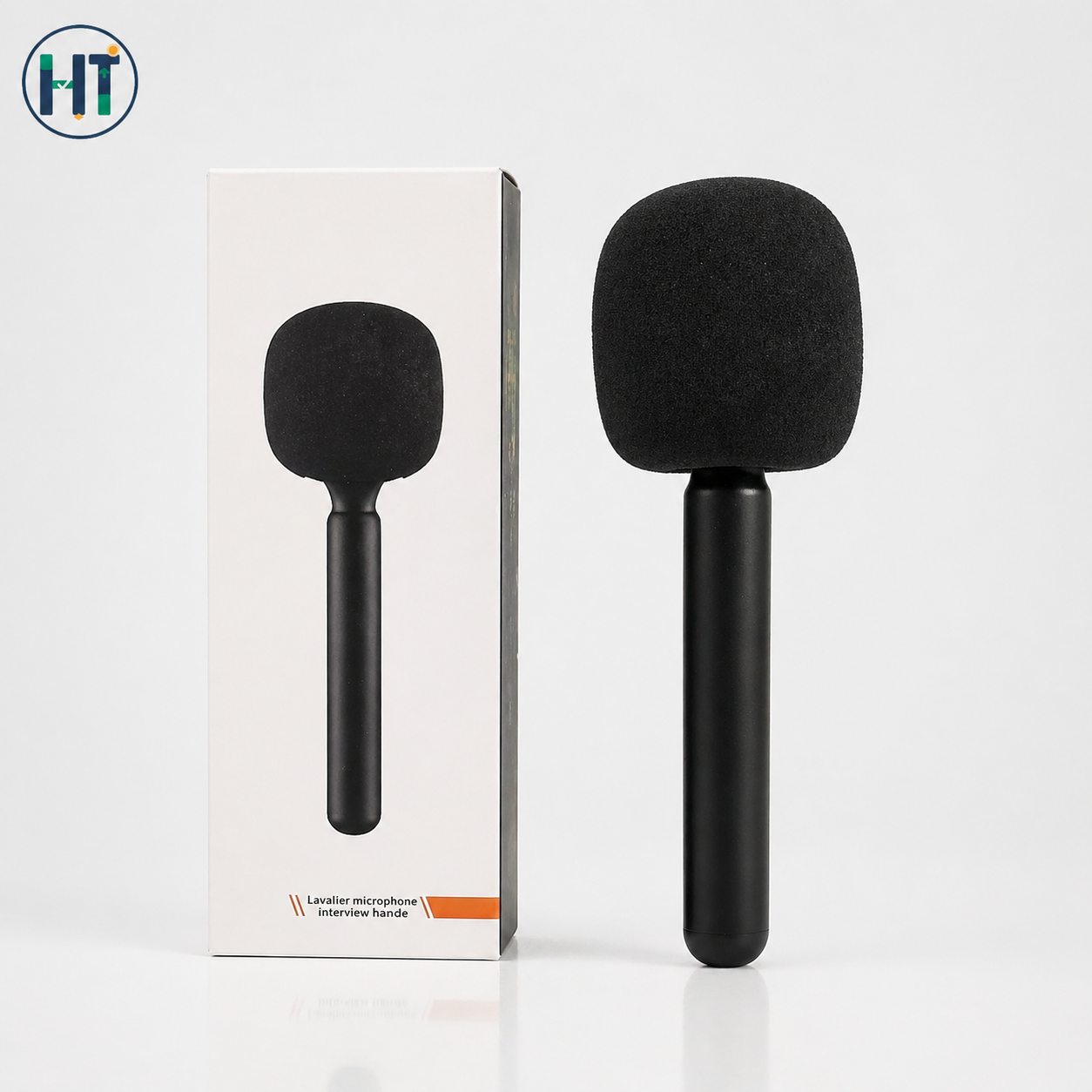 Lavalier Microphone Interview Handle – Wireless Handheld Adapter with Windshield