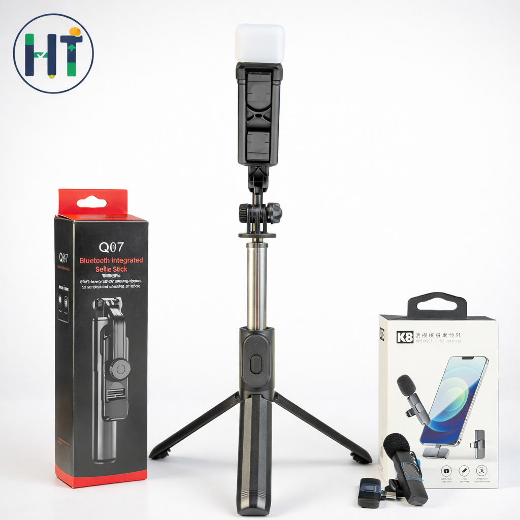 2 Pcs Content Creation Combo (Tripod+Microphone)