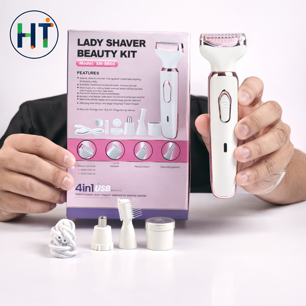 Lady Shaver Beauty Kit 4-in-1 Rechargeable Grooming Kit SN-8866