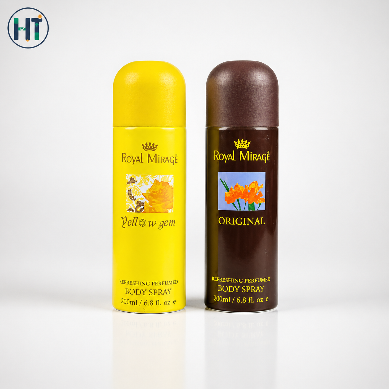 Royal Mirage Body Spray Combo – Yellow Gem & Original (2 in 1 Pack)