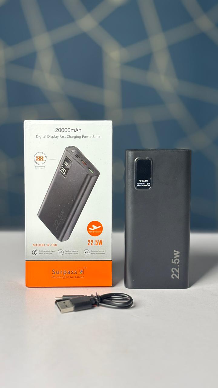 Surpass 20000mAh Power Bank P-100