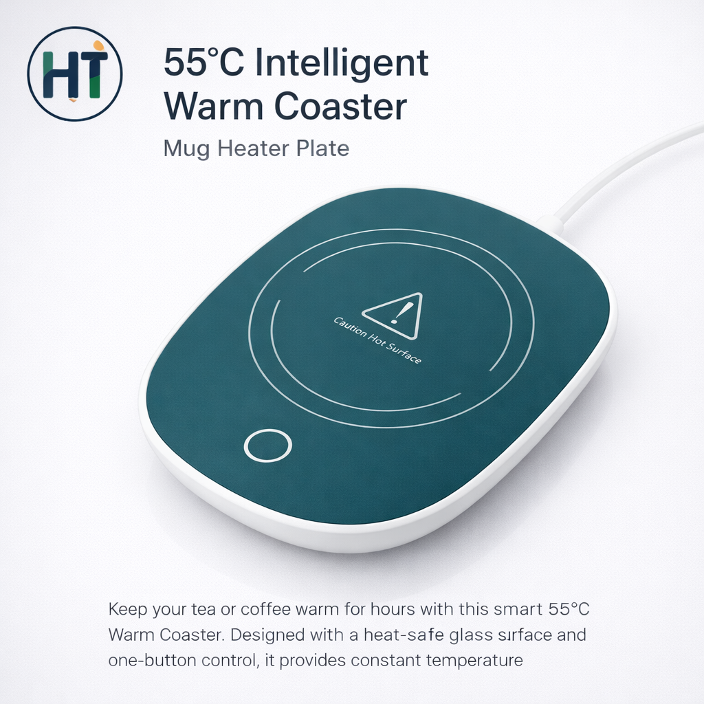 55°C Intelligent Warm Coaster – Mug Heater Plate