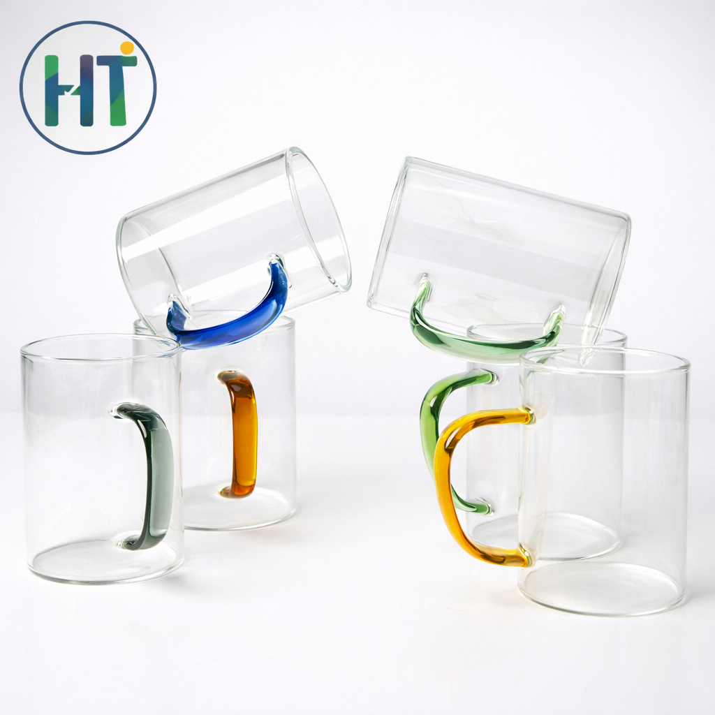 Heat-Resistant Borosilicate Glass Coffee Mug Set