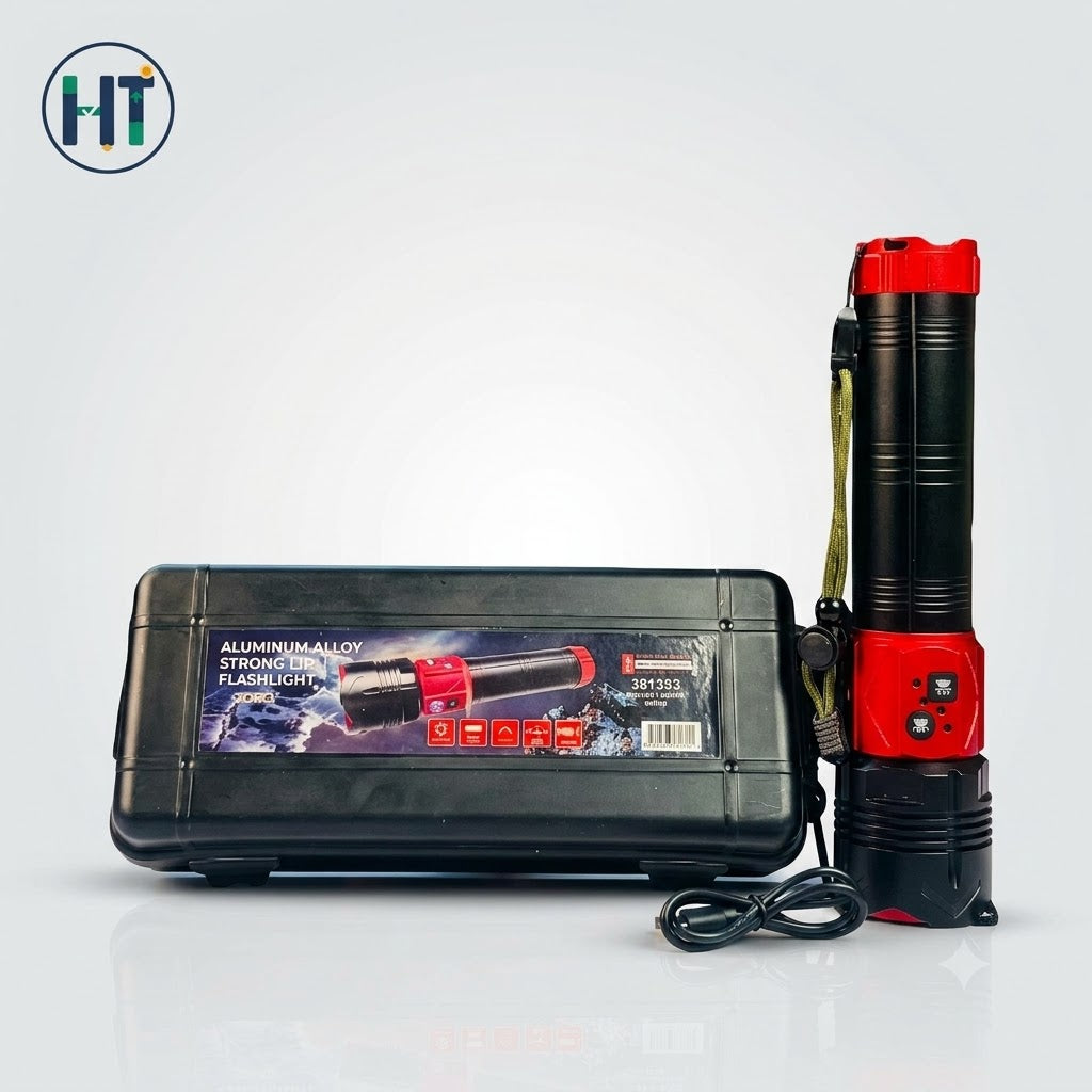 Aluminum Alloy Strong Light Flashlight (60000mAh)