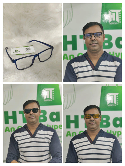 Combo package of 3 glasses with lens cleaner-৩ টি চশমার কম্বো প্যাকেজ with lens cleaner - HT Bazar
