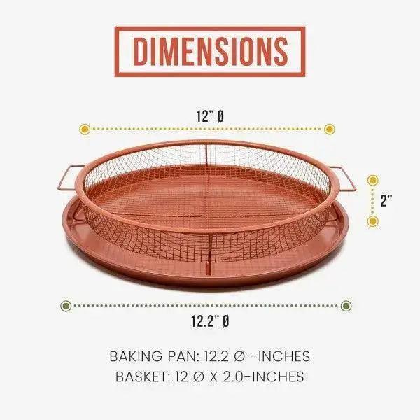 Copper Crisper Tray, Deluxe Air Fry In Your Oven, 2-Piece Set - HT Bazar