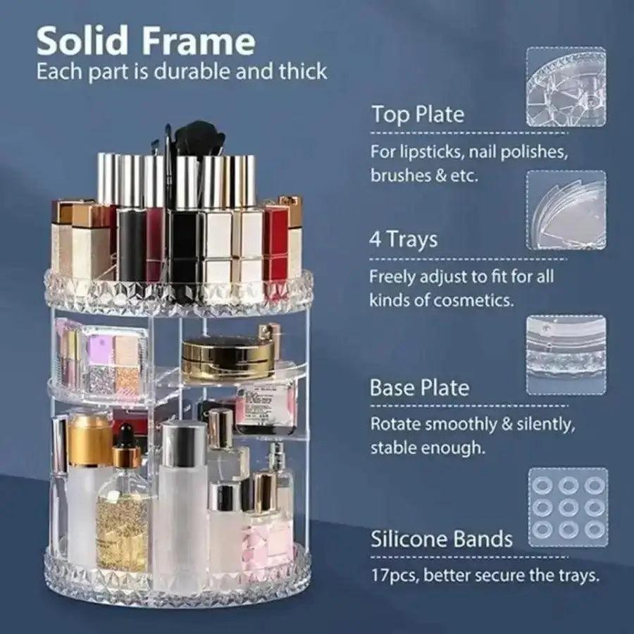 Cosmetics Makeup Organizer 3D Rotating 360 - HT Bazar