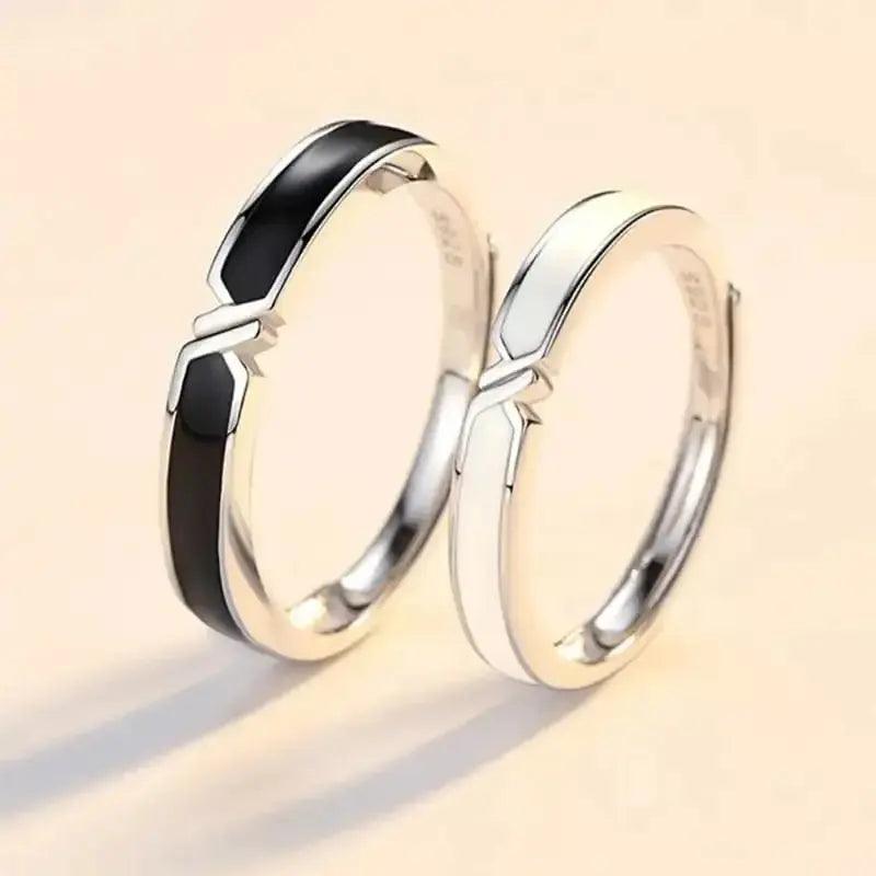 Couple Black & white ring - HT Bazar