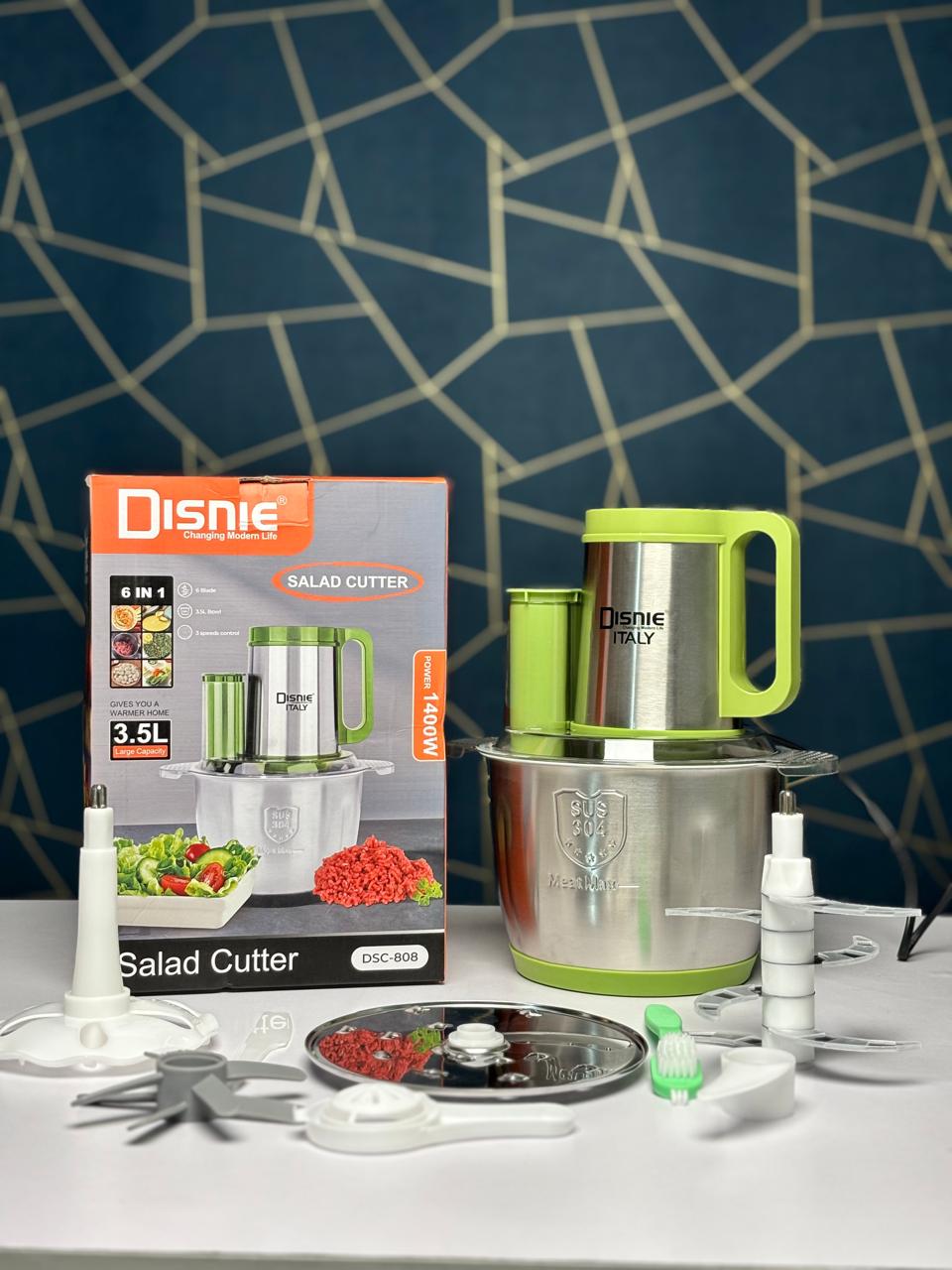 Disnie 6-in-1 DSC-808 Electric Salad Cutter And Food Chopper