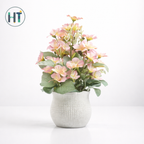 Artificial Pink Flower Pot