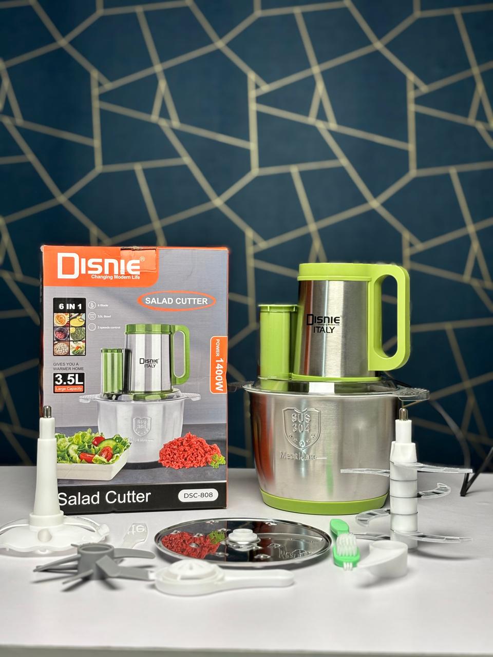 Disnie 6-in-1 DSC-808 Electric Salad Cutter And Food Chopper