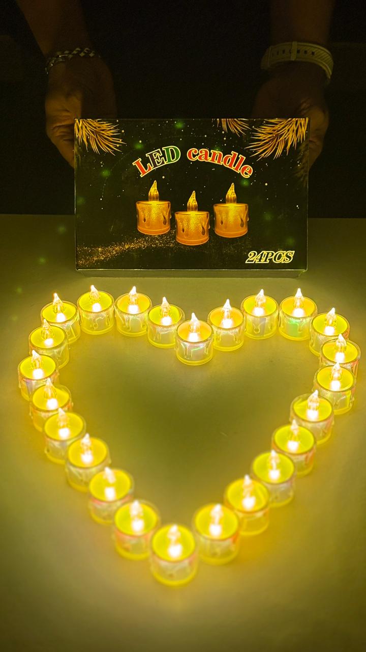 Flameless LED Tea Light Candles 80Tk/Pcs