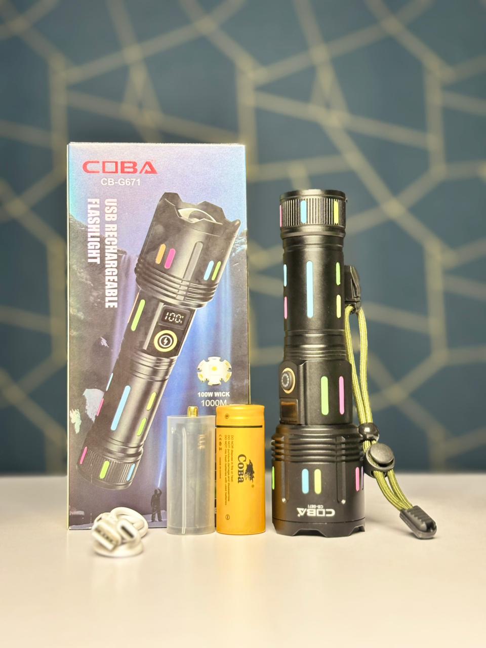 COBA G671 Rechargeable LED Flashlight
