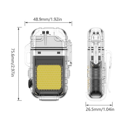 Dual Arc Lighter with LED Flashlight 2 in 1 Plasma Lighter USB Rechargeable Lighter - HT Bazar