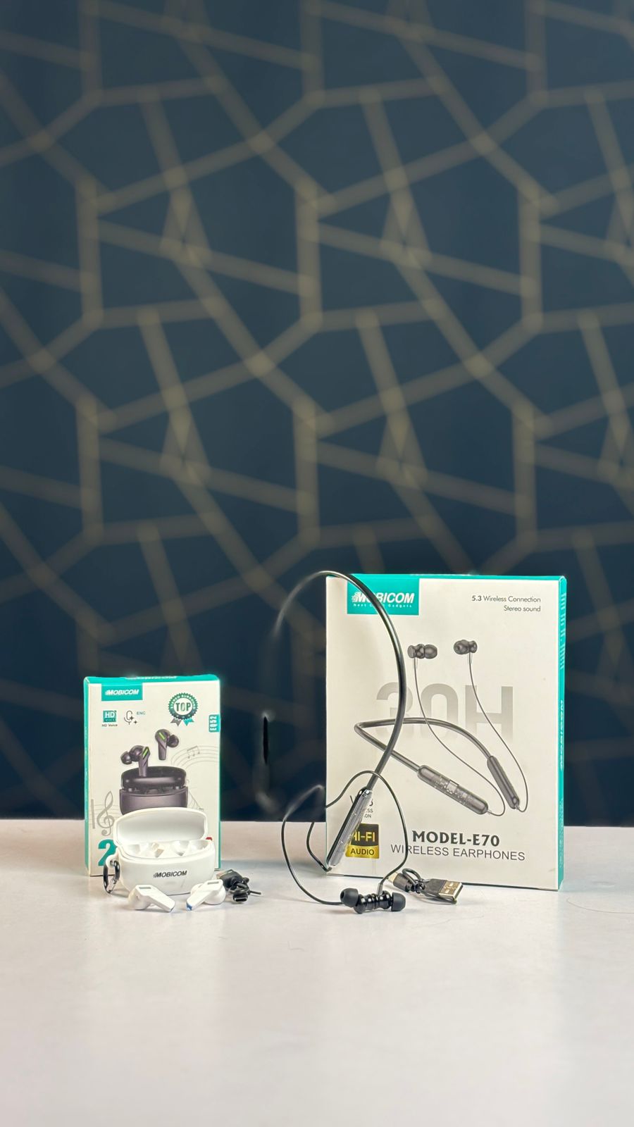 Mobicom Sound Combo: Wireless Earbuds 20H & Wireless Neckband-E70 30H