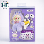 LABUBU GT-21 Cute Plush Keychain Wireless Earbuds Set