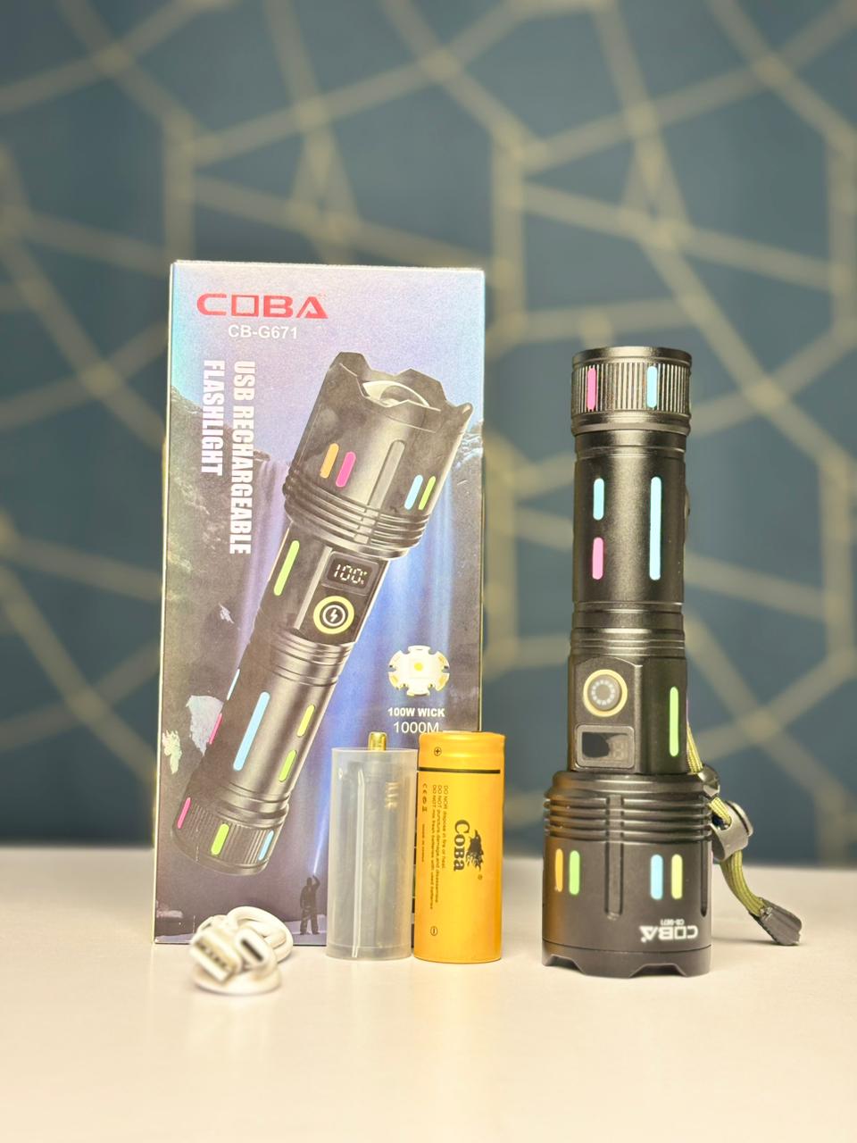 COBA G671 Rechargeable LED Flashlight