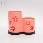Floral Dual Pen Holder Desk Organizer