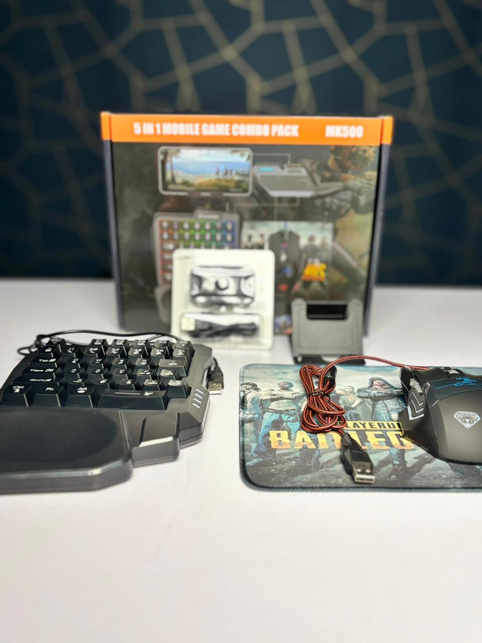 5-in-1 Combo Gaming Keyboard & Mouse Wireless Bluetooth MK-500