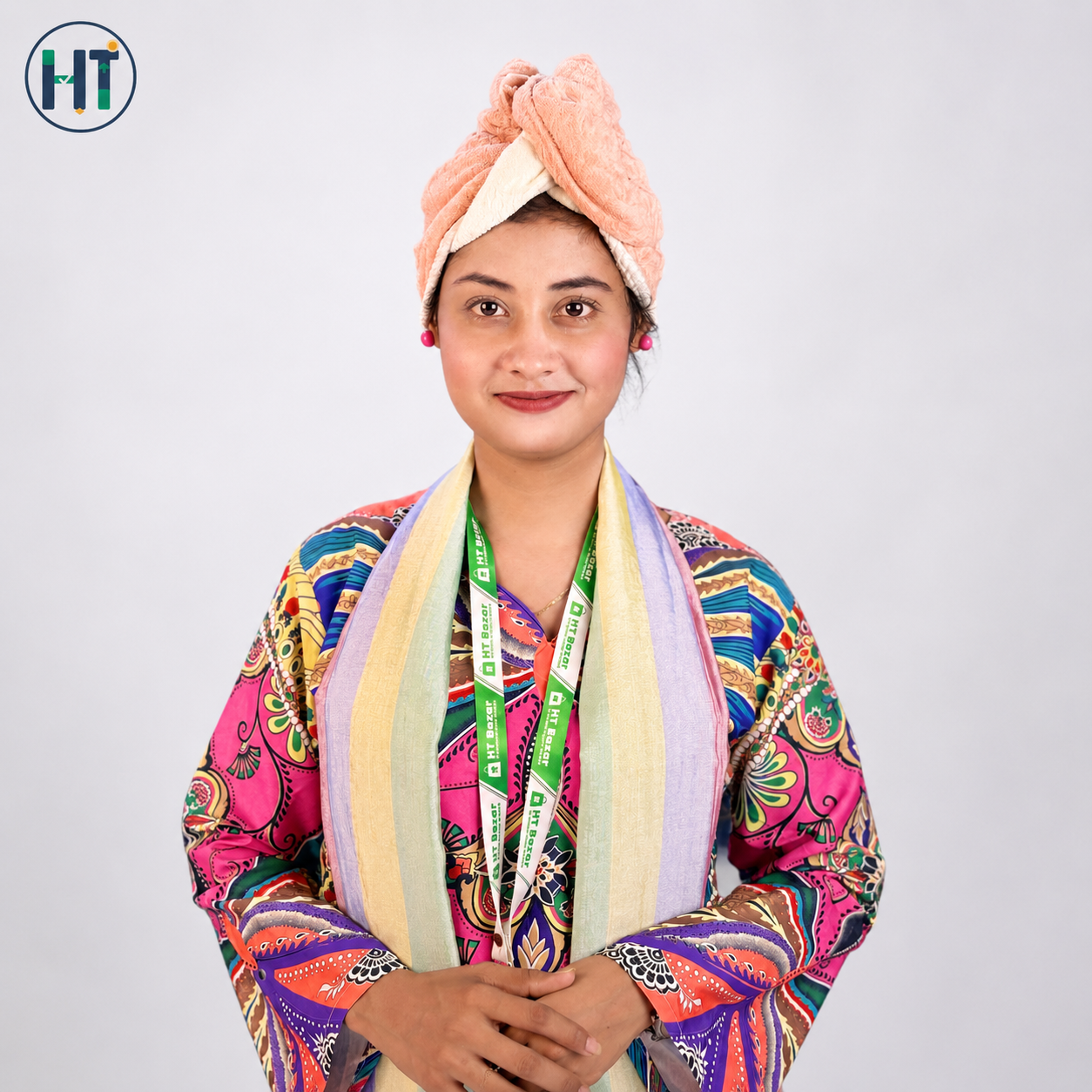 Ultra Absorbent Microfiber Hair Towel Turban Wrap – Quick Dry Twist Cap with Makeup Headband