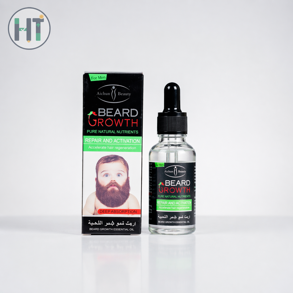 Beard Growth Essential Oil - Pure Natural Nutrients for Hair Regeneration