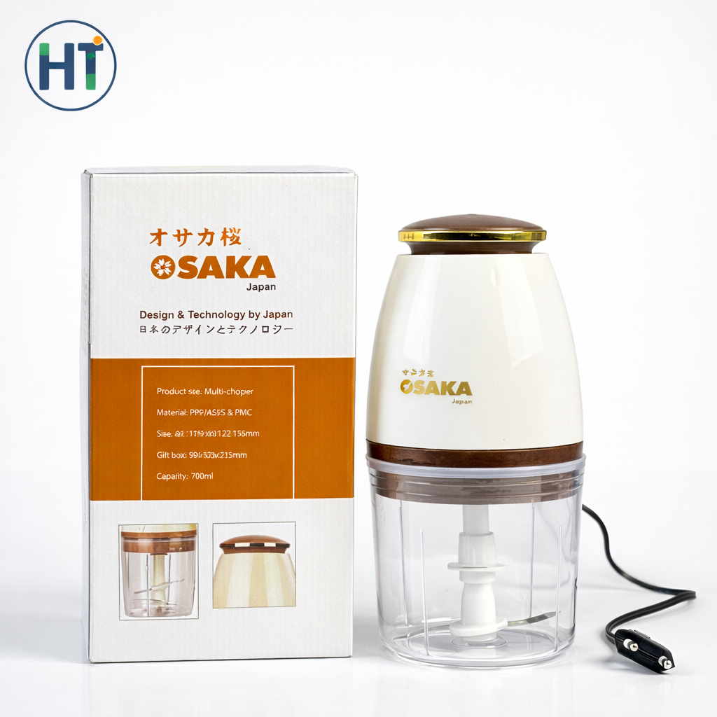 OSAKA Japan FP126-P Multi Chopper – 700ml 1500W Electric Food Processor