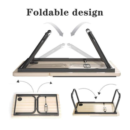 Foldable Double Head Laptop Table - HT Bazar